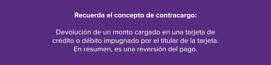 Imagen explicativa del concepto de contracargo