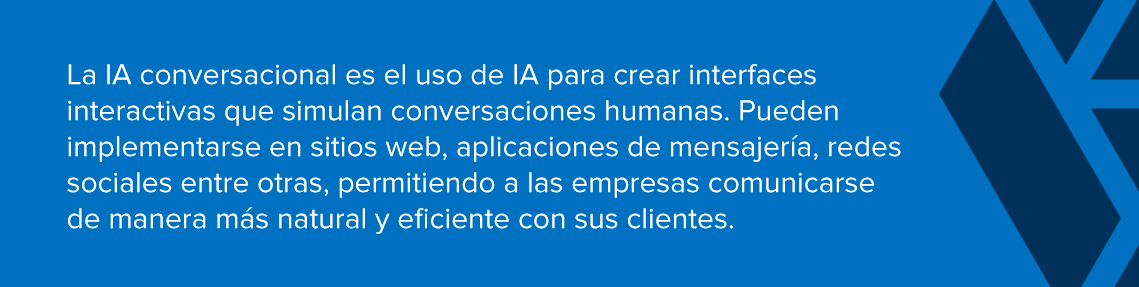 Explicación que trae la IA conversacional es el uso de IA para crear interfaces interactivas que simulan conversaciones humanas