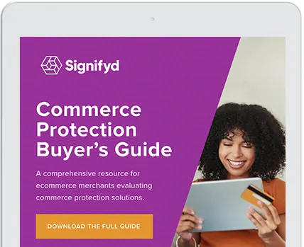 Portada de la Guía del comprador de protección comercial de Signifyd