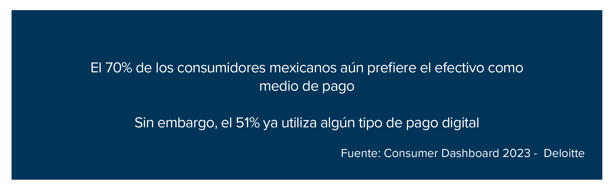 El 70% de los consumidores mexicanos aún prefiere el efectivo como medio de pago 

Sin embargo, el 51% ya utiliza algún tipo de pago digital
